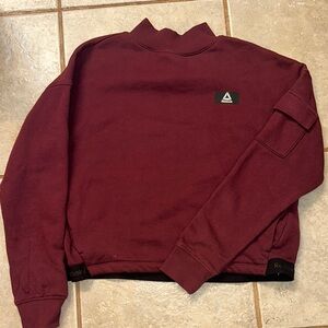 Reebok Red Crewneck Sweater Cozy Classic Design
